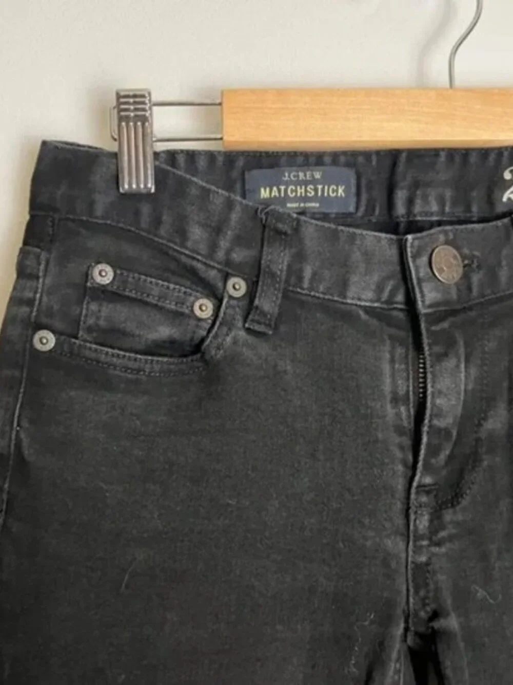 J. Crew Black Matchstick Skinny Denim Jeans